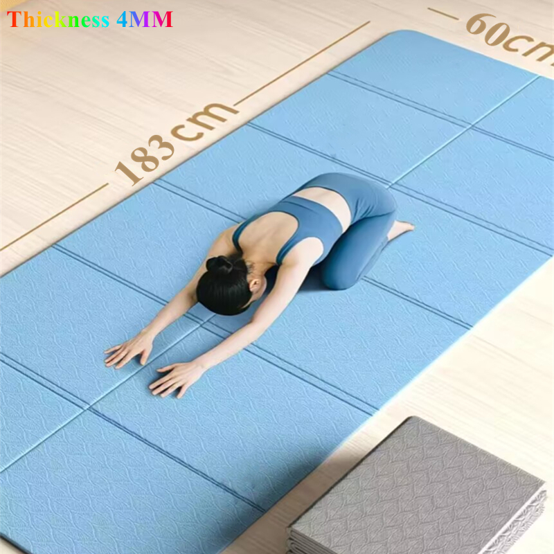 Pilates Yoga Mat Workout - Складной складной ПВХ для йоги 183x60x0,4
