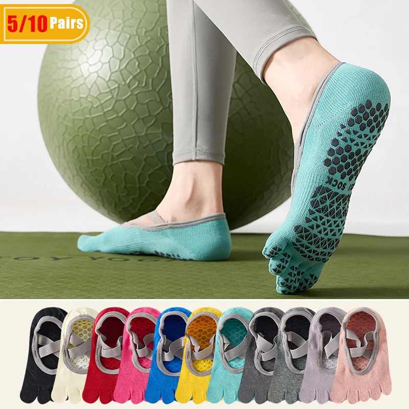 Pilates With Yoga - 5/10 пар женских хлопковых носков для