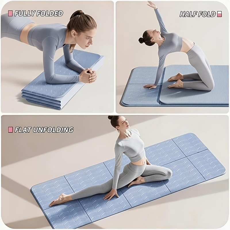 Pilates Yoga Mat Thickness - Нескользящий сверхтолстый складной коврик для йоги,