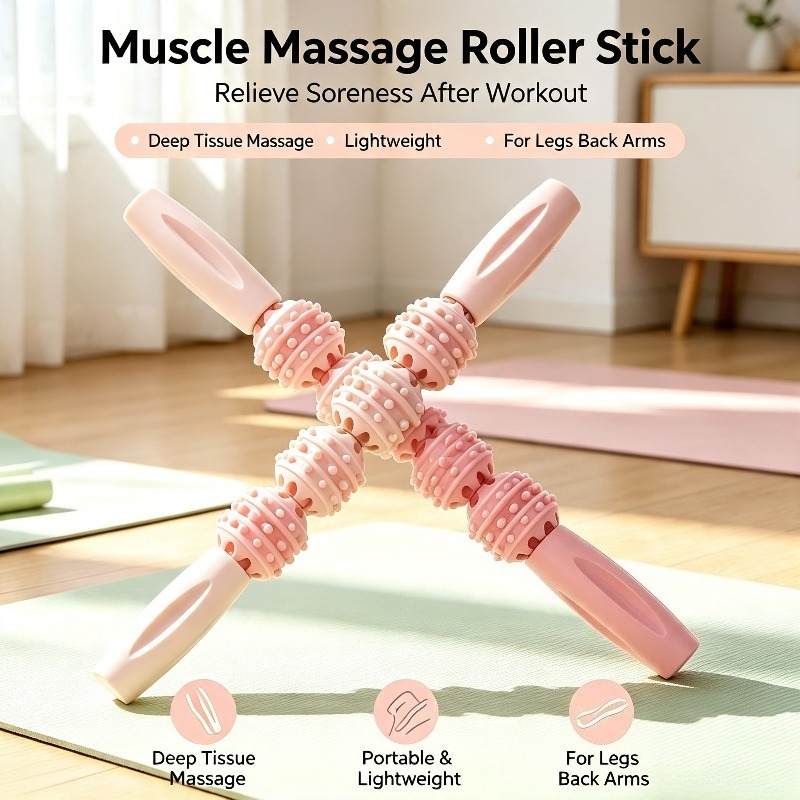 Pilates Yoga Bar - Массажная палка, палка с зубцами, релаксатор